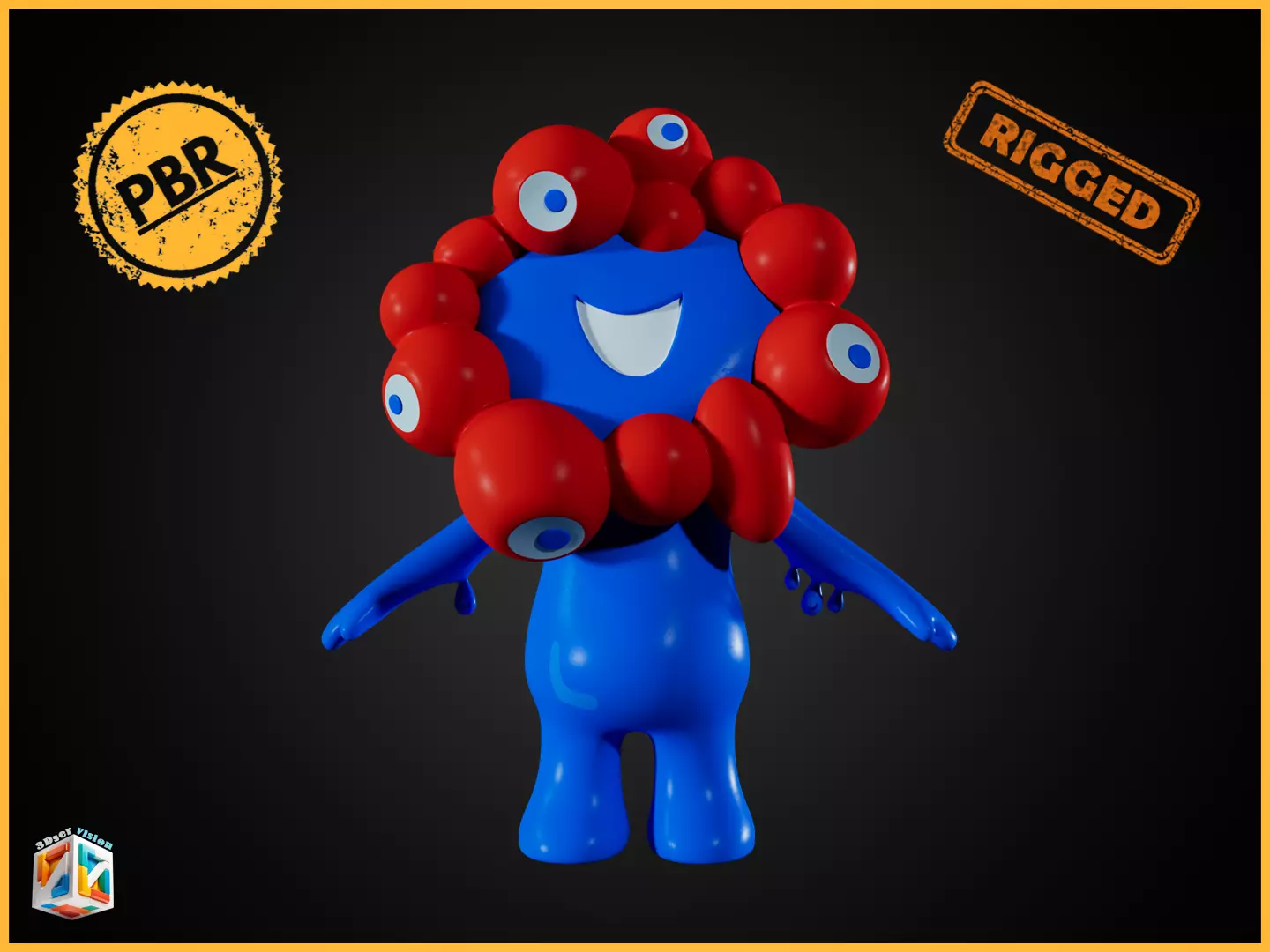 Expo 2025 Myaku Mascot Rigged 3D model_0