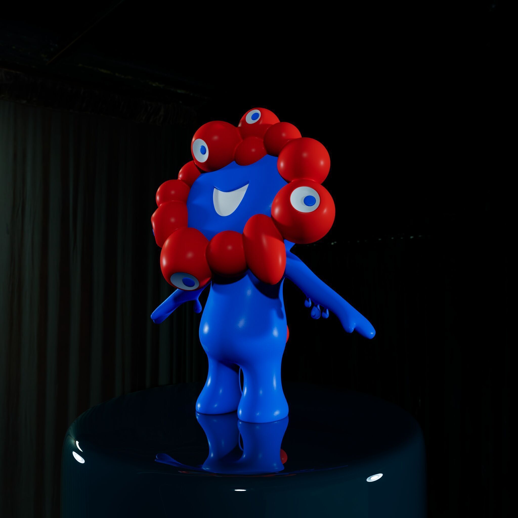 Expo 2025 Myaku Mascot Rigged 3D model_7