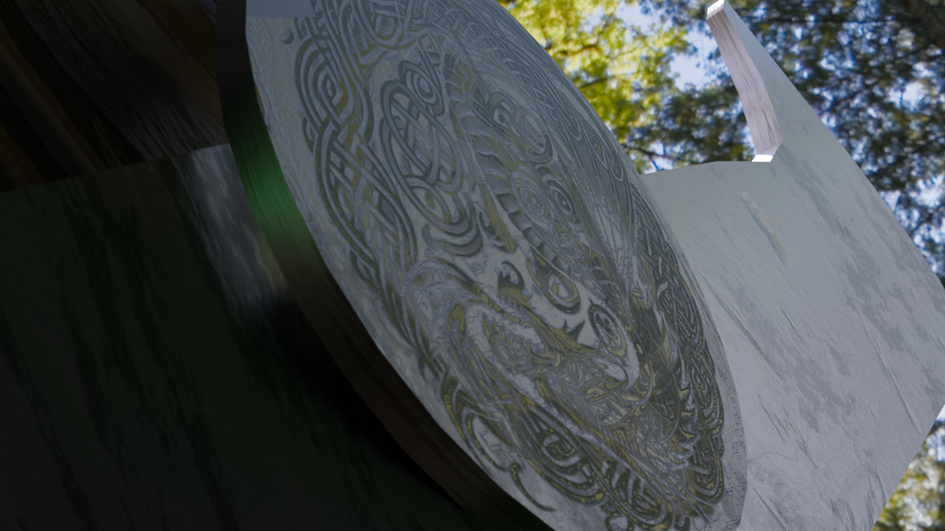 Realistic Viking Axe 3D model_1