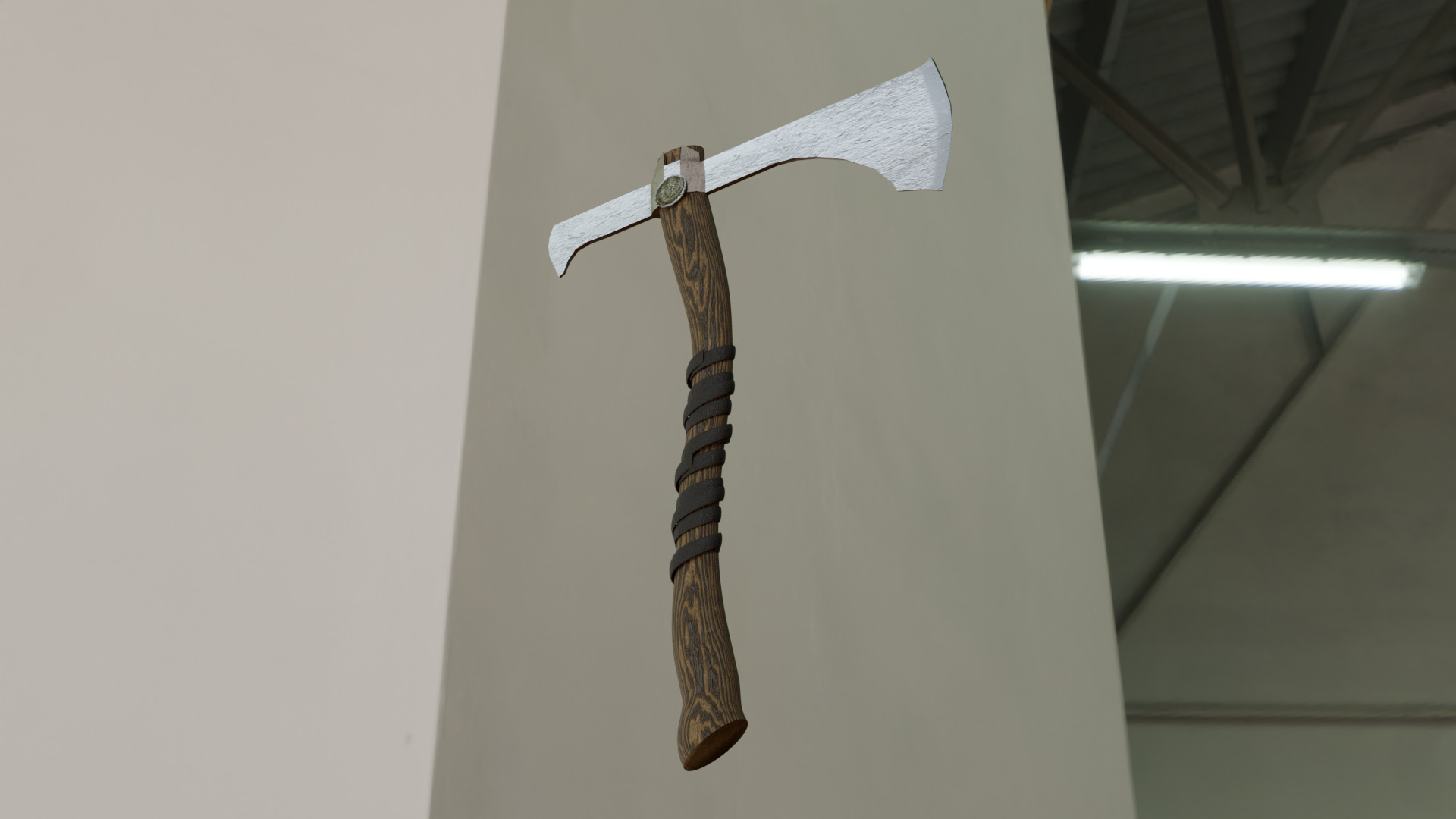 Realistic Viking Axe 3D model_3