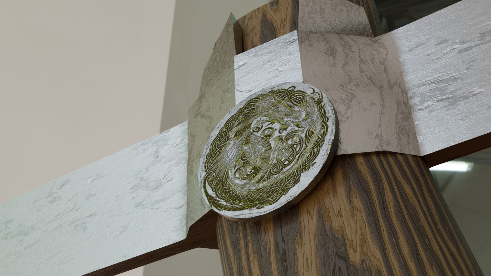 Realistic Viking Axe 3D model_2