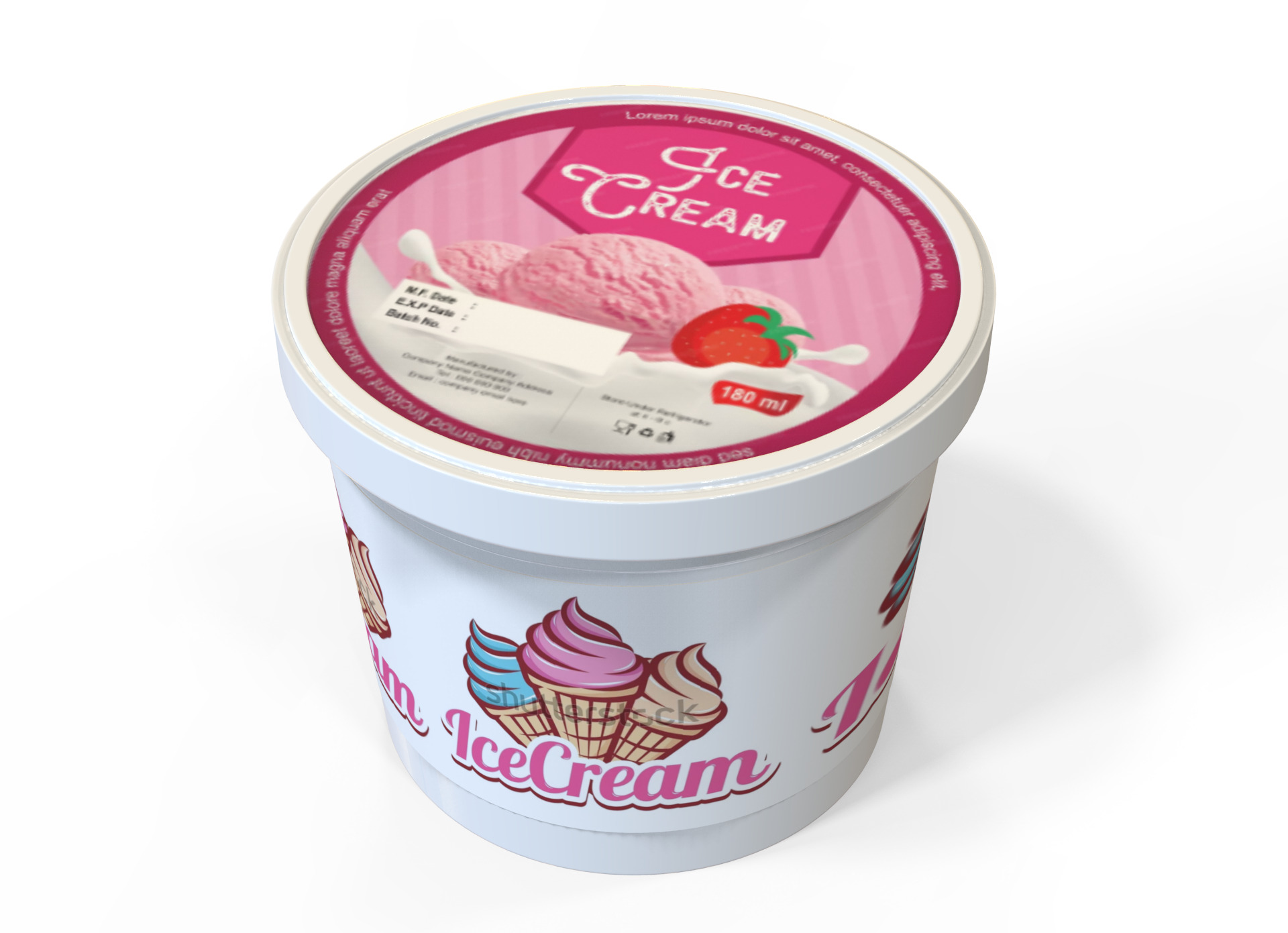 Ice cream Cup 3D print model_13