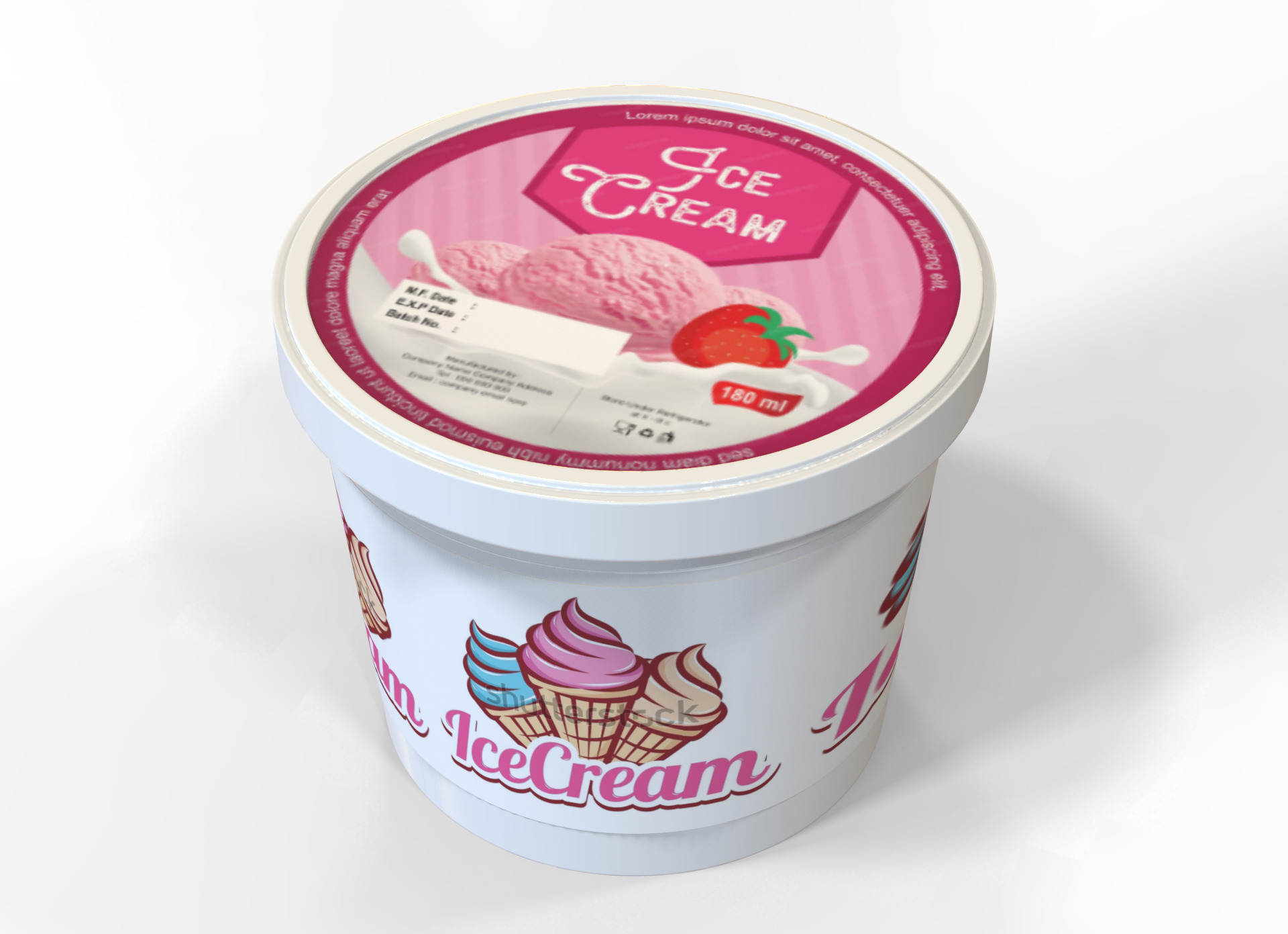 Ice cream Cup 3D print model_45