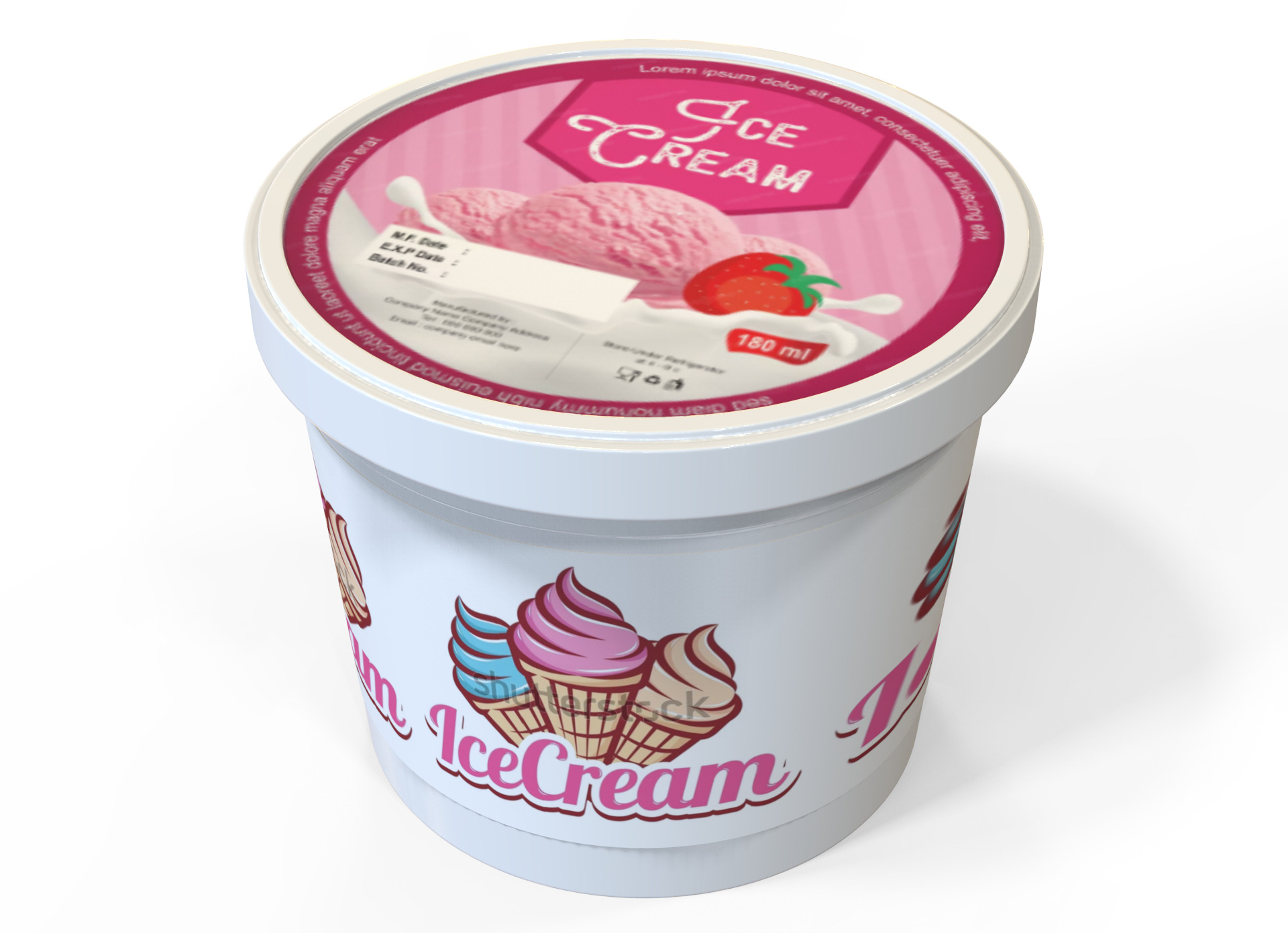 Ice cream Cup 3D print model_62