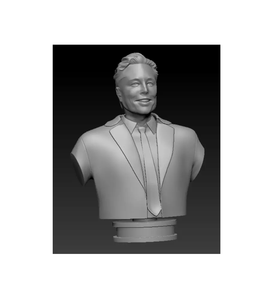 Elon Musk 3D Printable Bust STL File Tech Visionary 3D print model_0