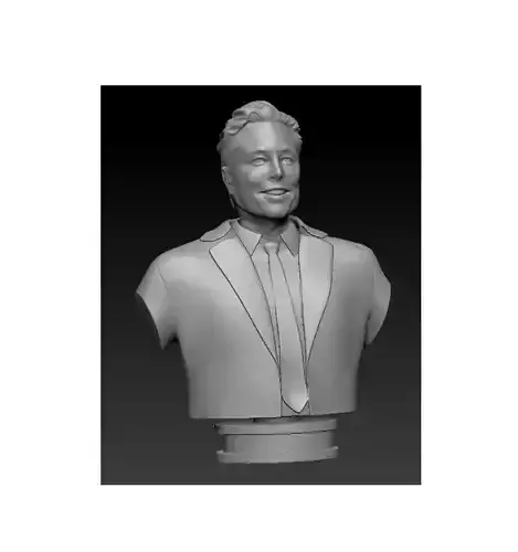 Elon Musk 3D Printable Bust STL File  Tech Visionary 