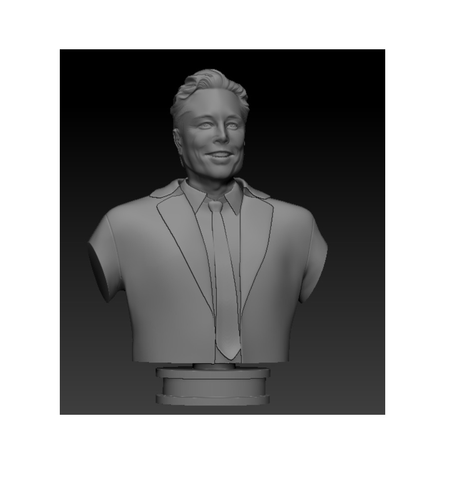 Elon Musk 3D Printable Bust STL File Tech Visionary 3D print model_2