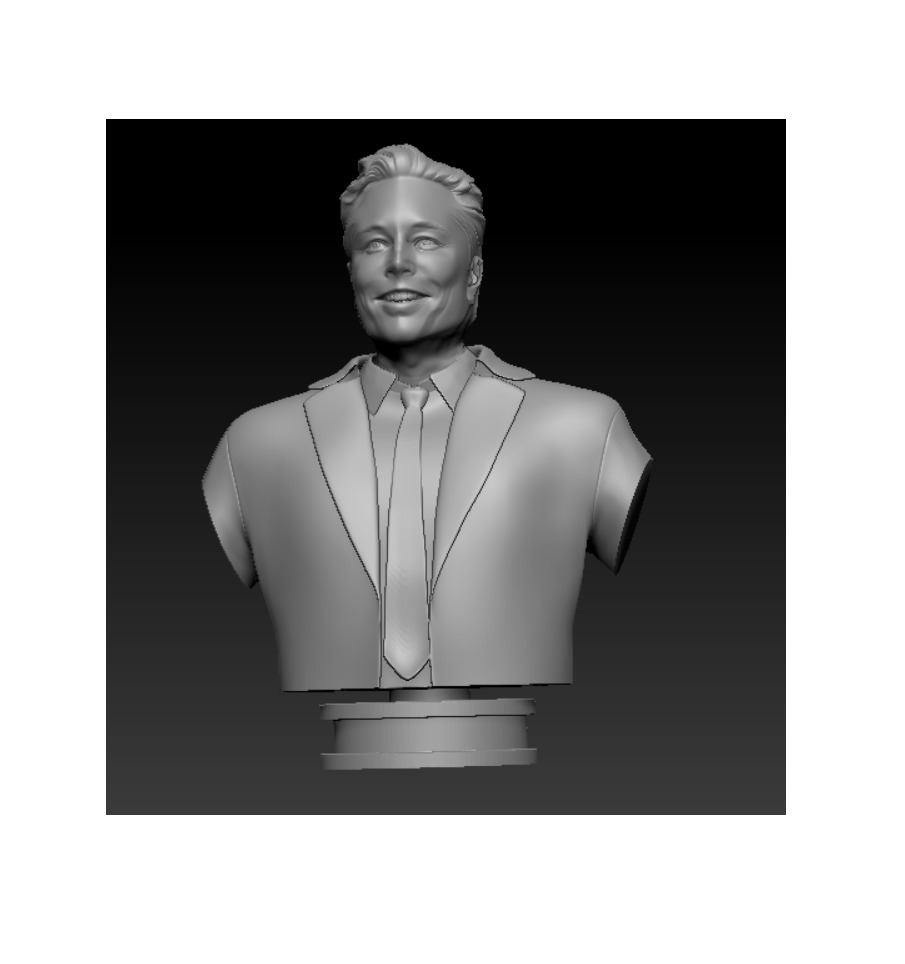 Elon Musk 3D Printable Bust STL File Tech Visionary 3D print model_1