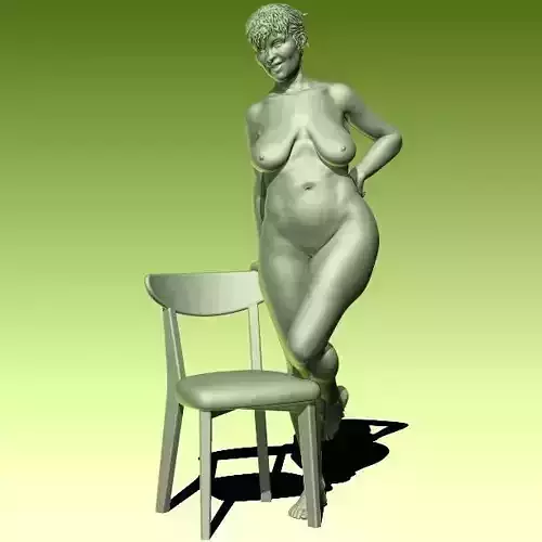 Rosalie - 3D Printable Figurative Model with Chair