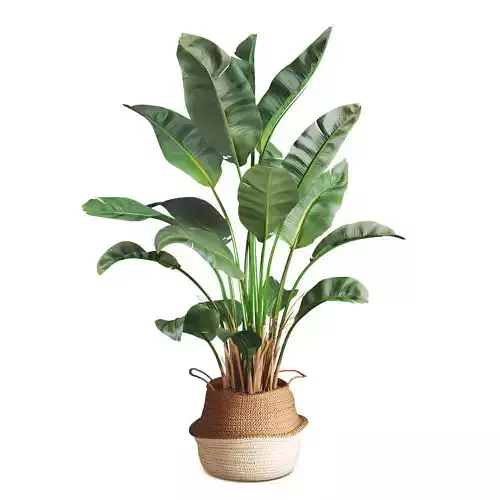 Faux Banana Woven Basket