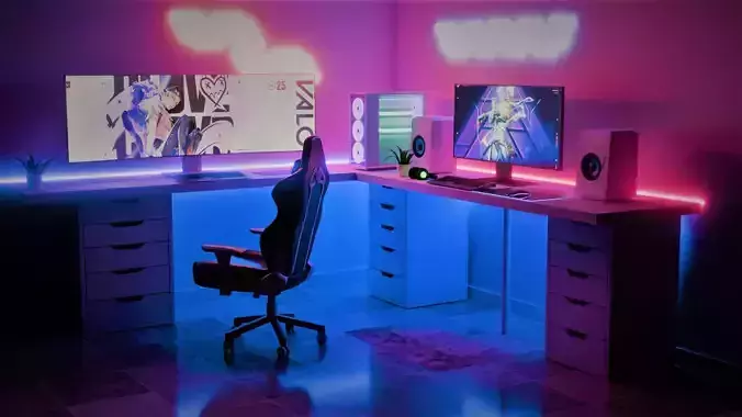 Cool Gaming Room 3D model