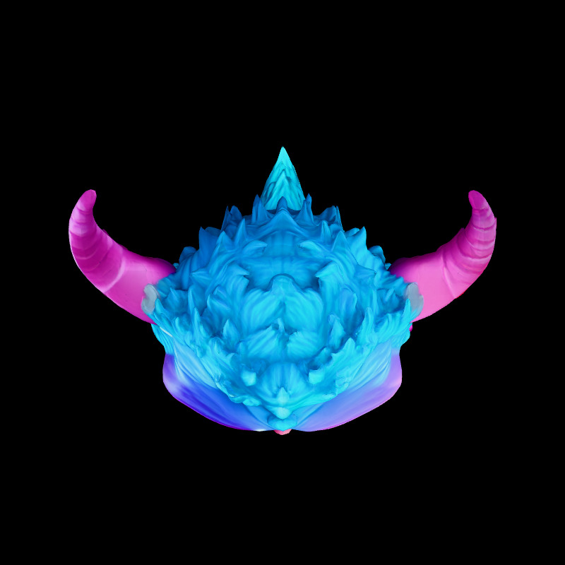 Cute Fluffy Monster 3D Model Low-poly 3D model_7