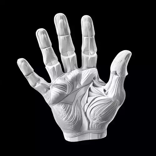 Stylized Robotic Hand 3D Model