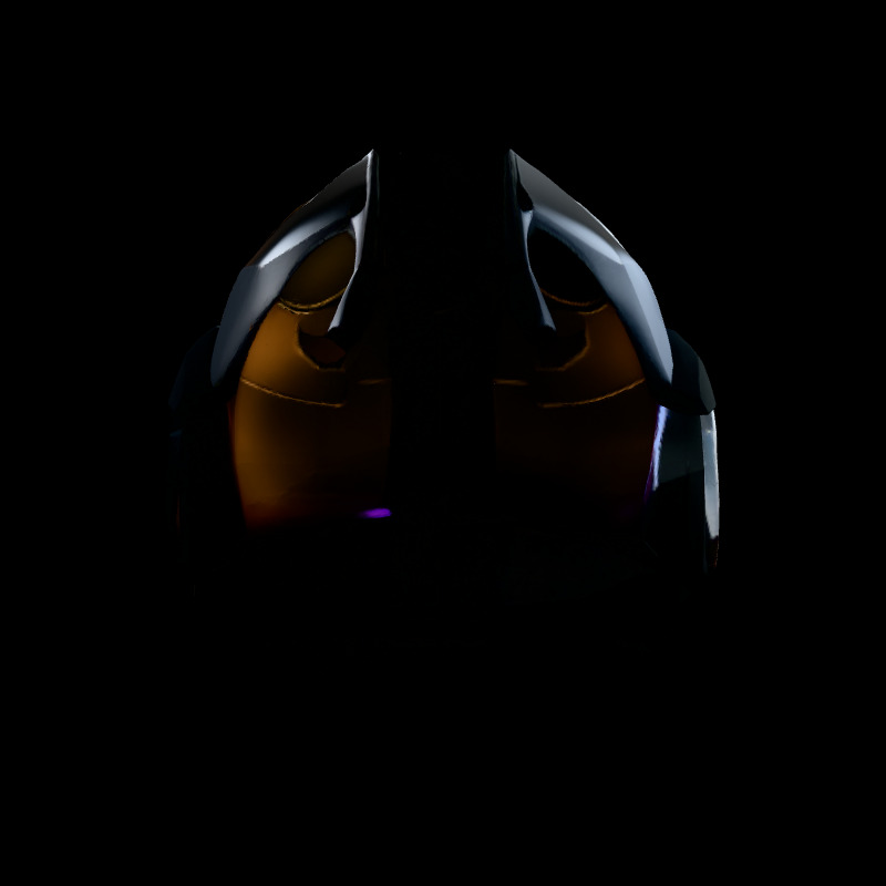 SciFi Helmet Futuristic Combat Gear Low-poly 3D model_6