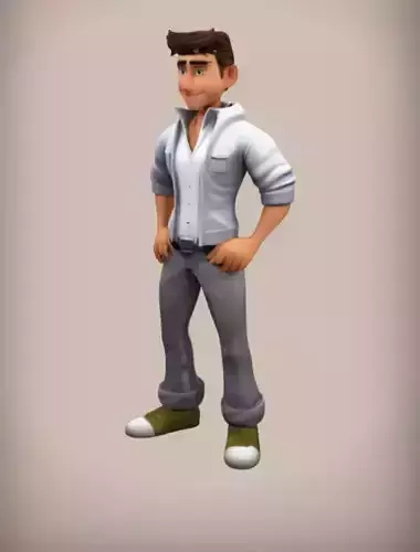 stylized young man