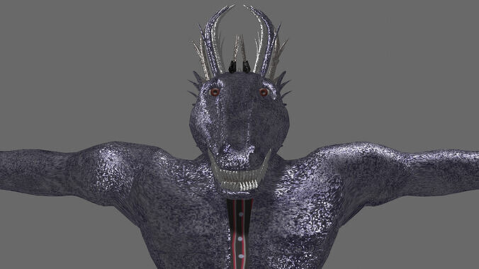 Monster Dragon dude Free low-poly 3D model