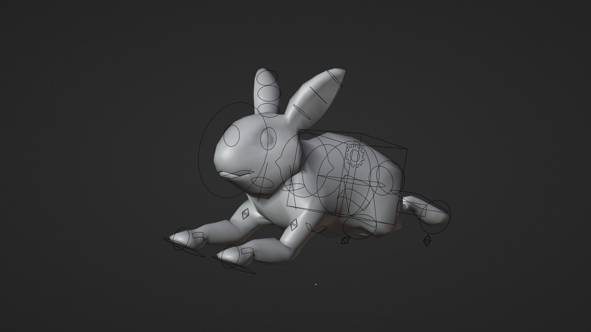 Stylized Rabbit - Rigged Low-poly 3D model_5