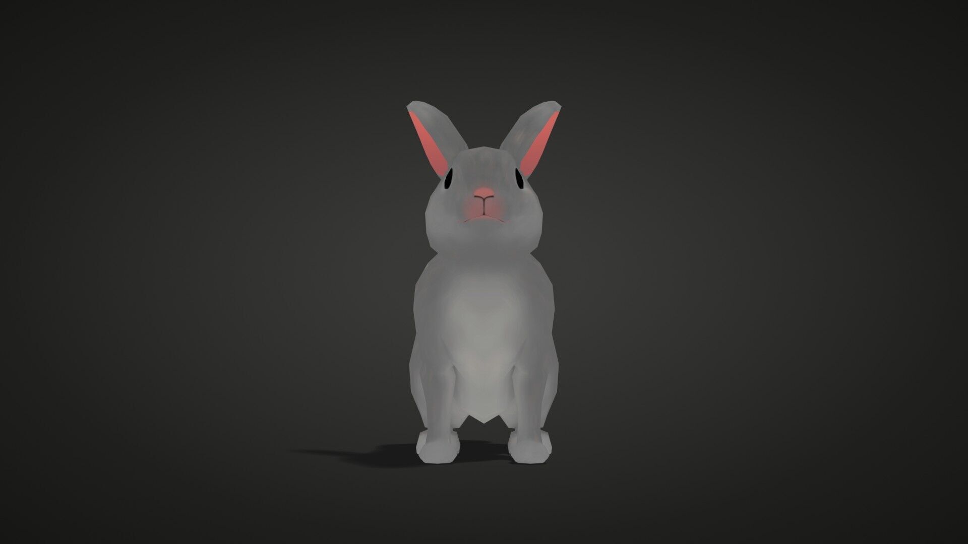 Stylized Rabbit - Rigged Low-poly 3D model_2