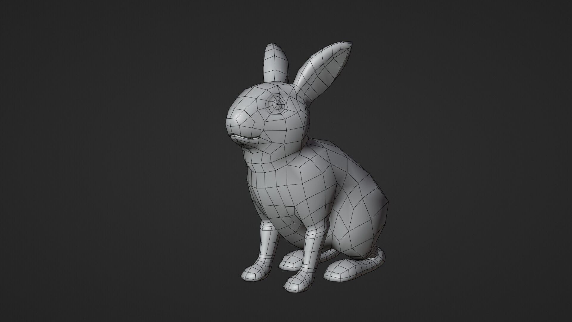 Stylized Rabbit - Rigged Low-poly 3D model_1