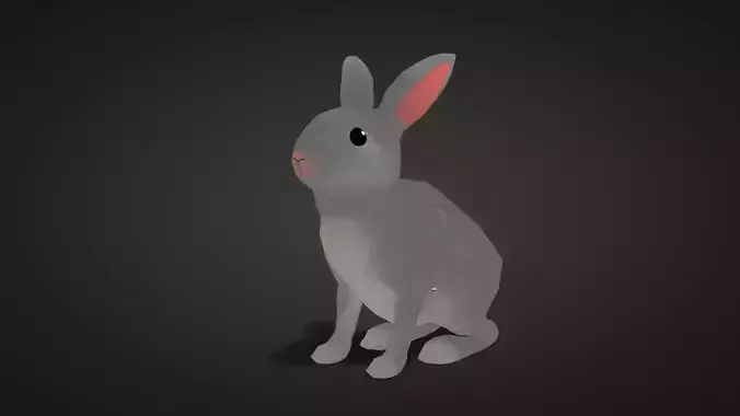 Stylized Rabbit - Rigged Low-poly 3D model Stylized Rabbit - Rigged Low-poly 3D model