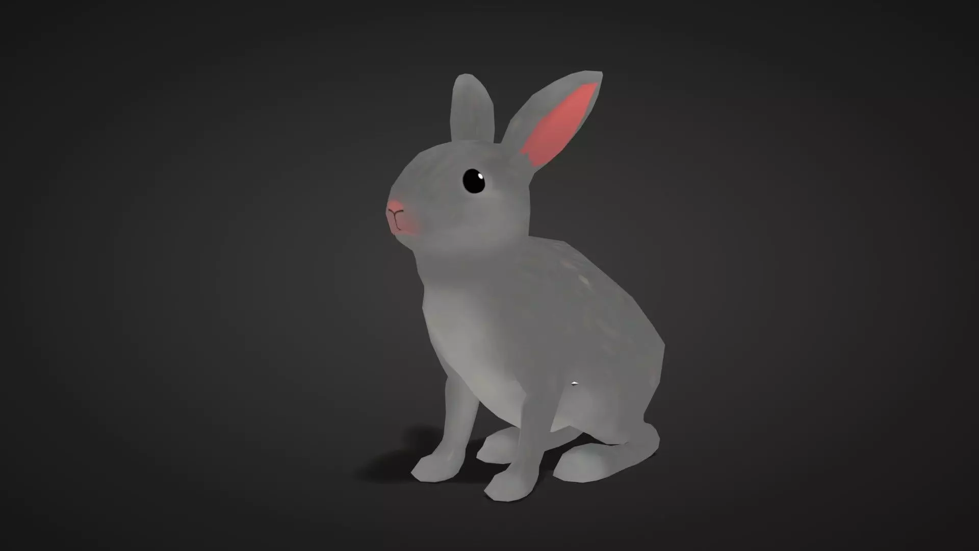 Stylized Rabbit - Rigged Low-poly 3D model_0