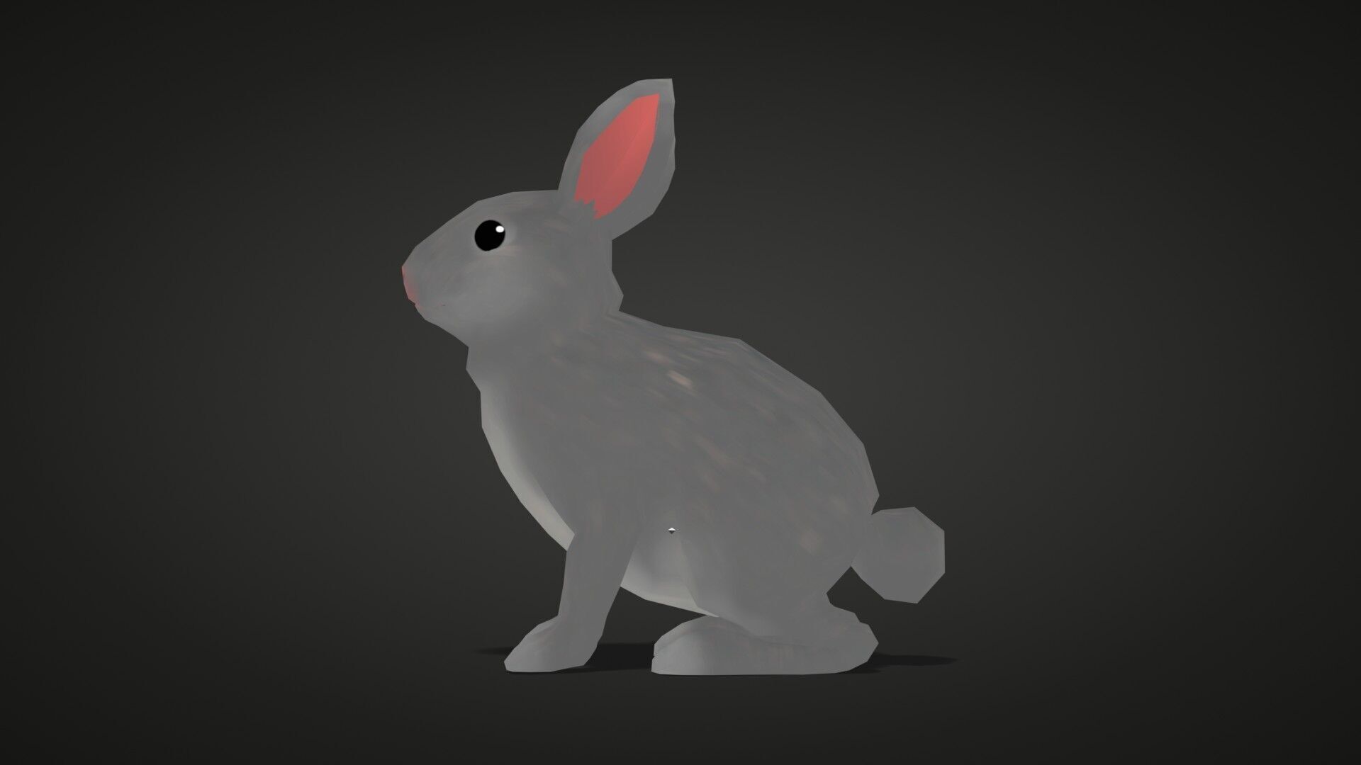 Stylized Rabbit - Rigged Low-poly 3D model_6