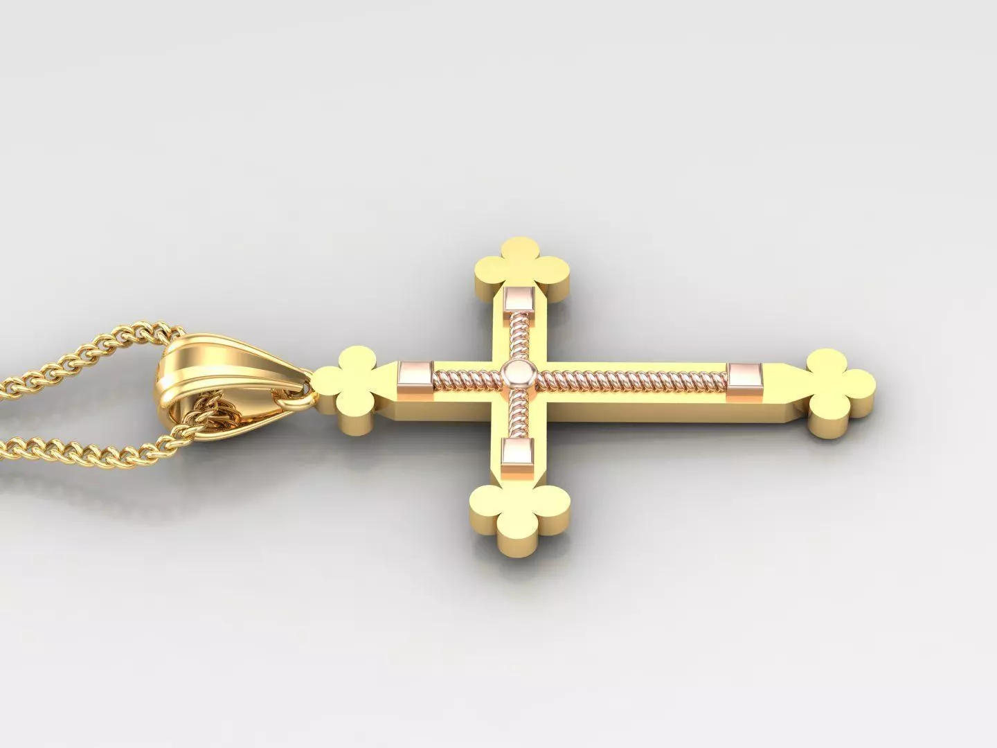 Cross Light Gold 4CP095 3DM STL 3D print model_0