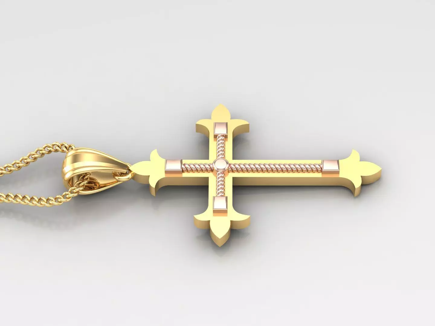 Cross Light Gold 4CP094 3DM STL 3D print model_0