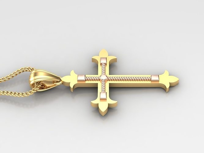Cross Light Gold 4CP094 3DM STL 3D print model