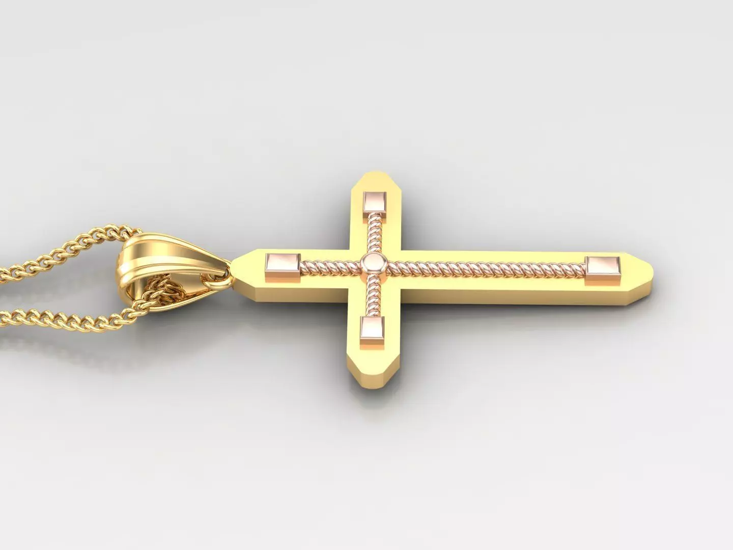 Cross Light Gold 4CP093 3DM STL 3D print model_0