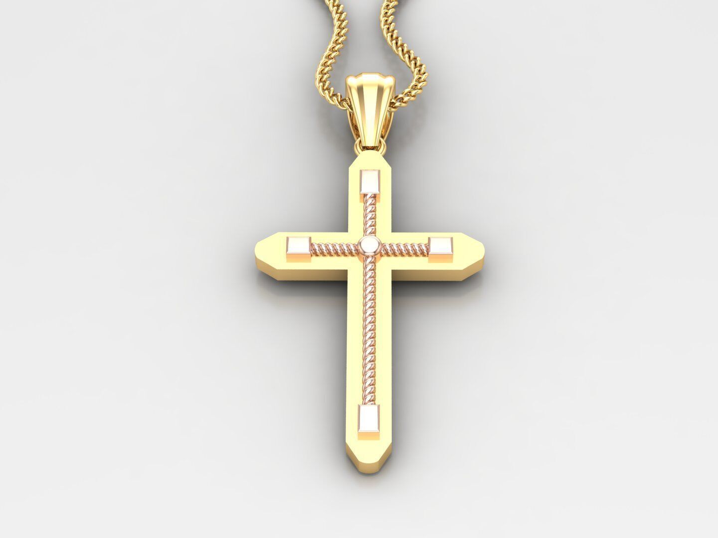 Cross Light Gold 4CP093 3DM STL 3D print model_3