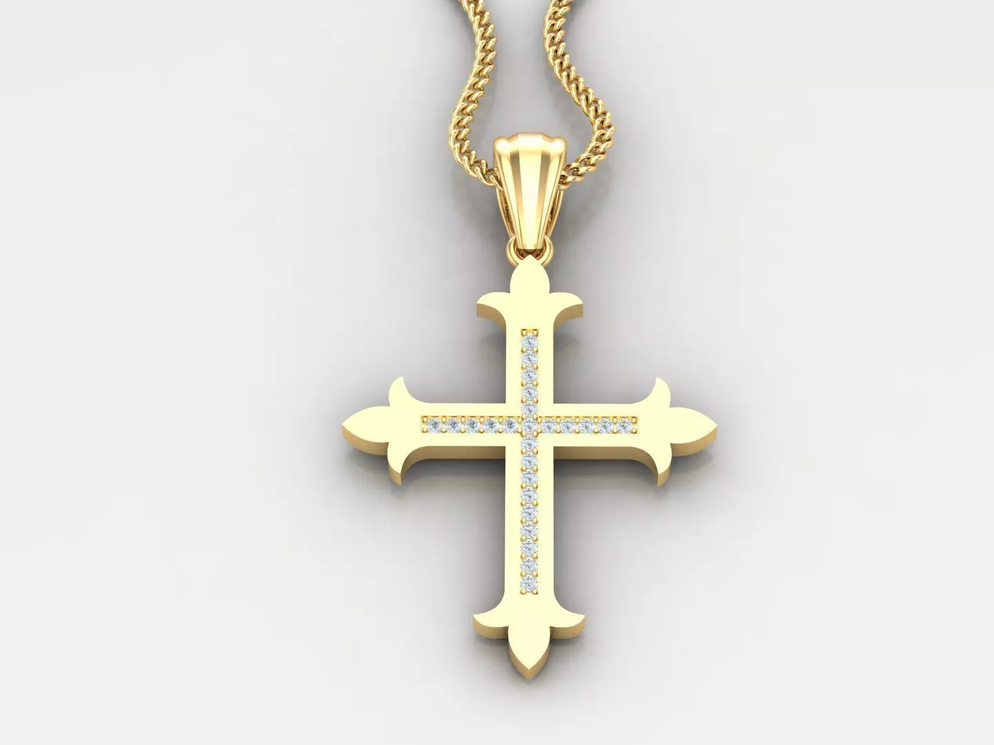 Cross Light Gold 4CP090 3DM STL 3D print model