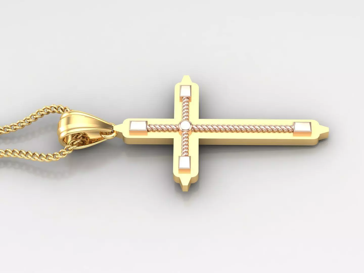 Cross Light Gold 4CP082 3DM STL 3D print model
