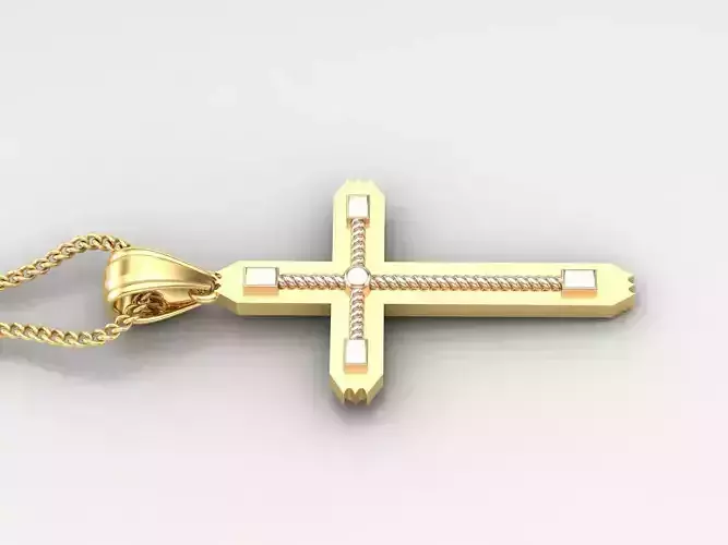 Cross Light Gold 4CP081 3DM STL