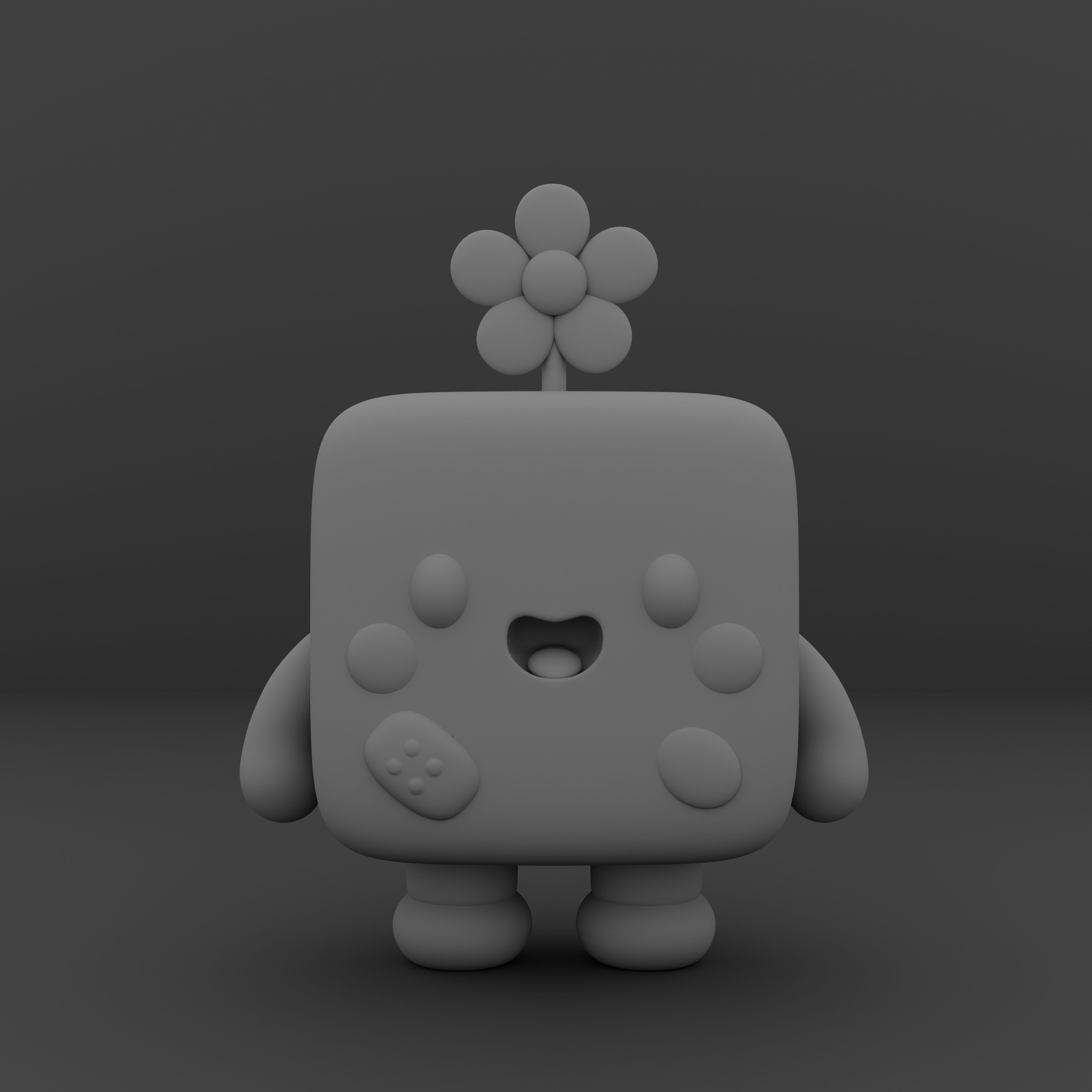 Kawaii Bloom Bot - Printable Desk Buddy 3D print model_2