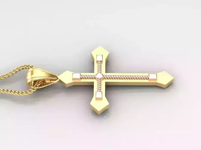 Cross Light Gold 4CP076 3DM STL