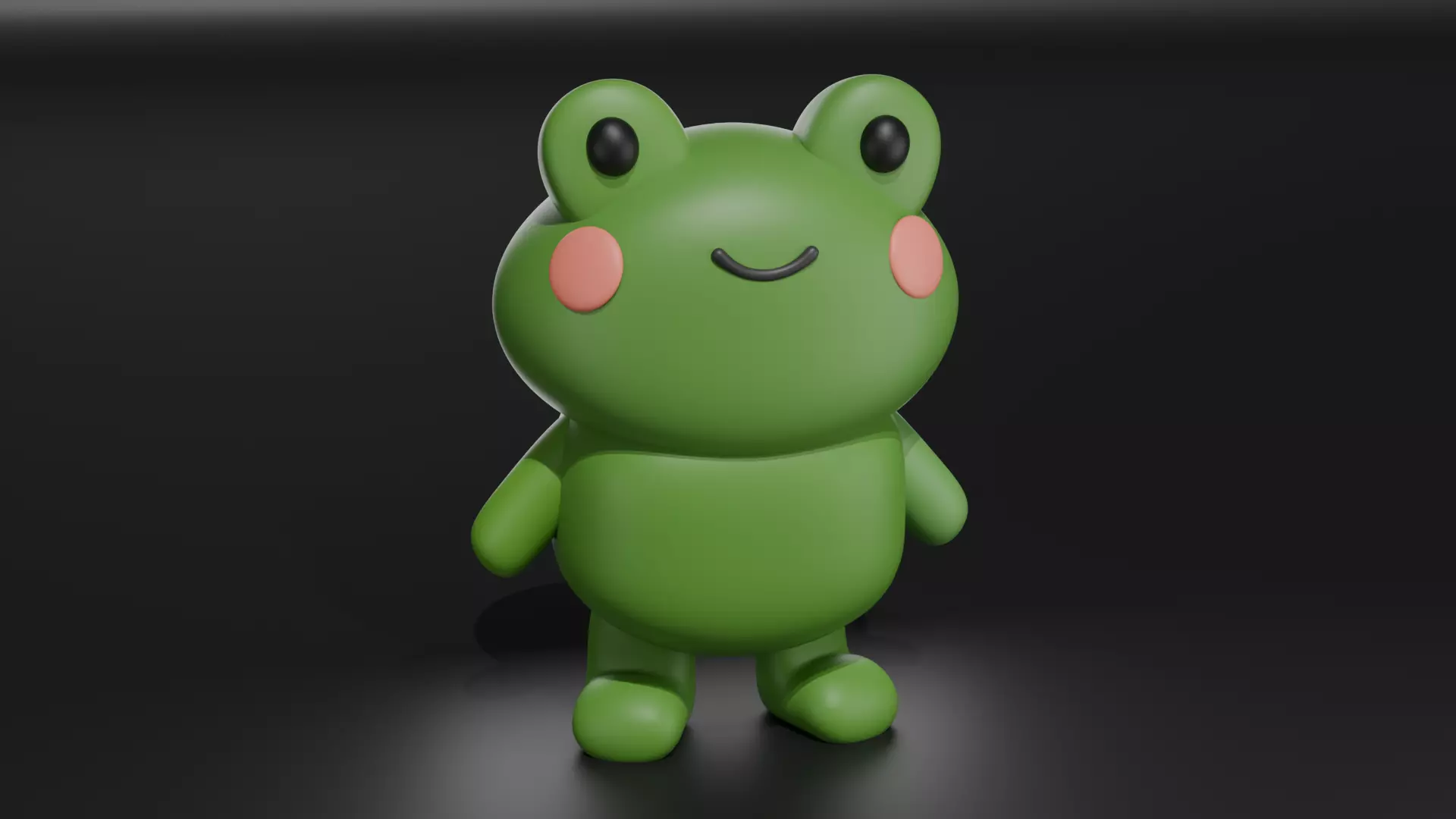 Green frog 3D model