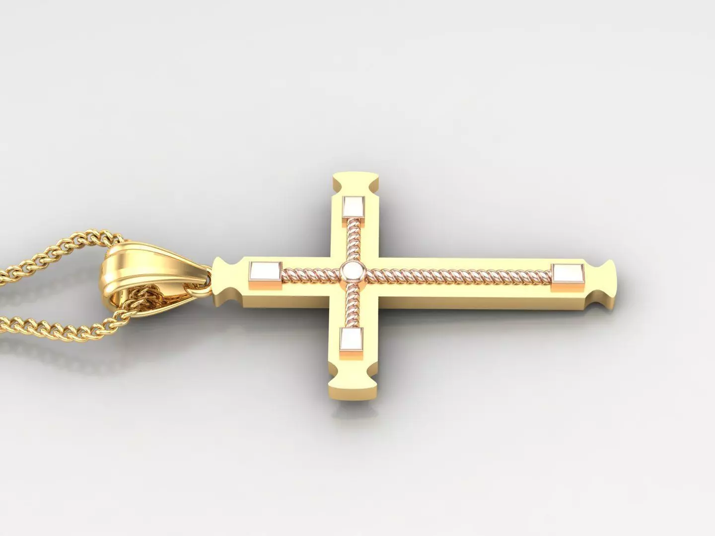 Cross Light Gold 4CP075 3DM STL 3D print model_0