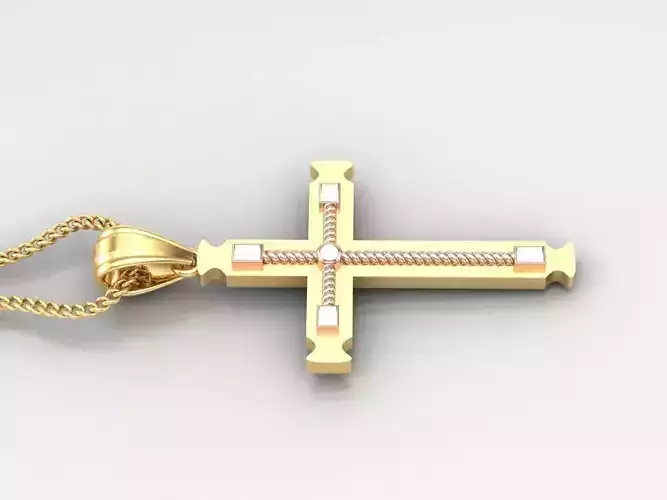 Cross Light Gold 4CP075 3DM STL