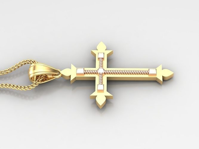 Cross Light Gold 4CP074 3DM STL 3D print model
