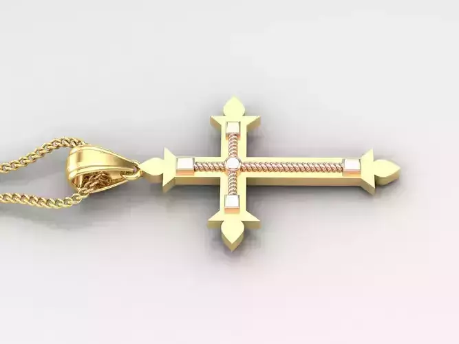 Cross Light Gold 4CP074 3DM STL