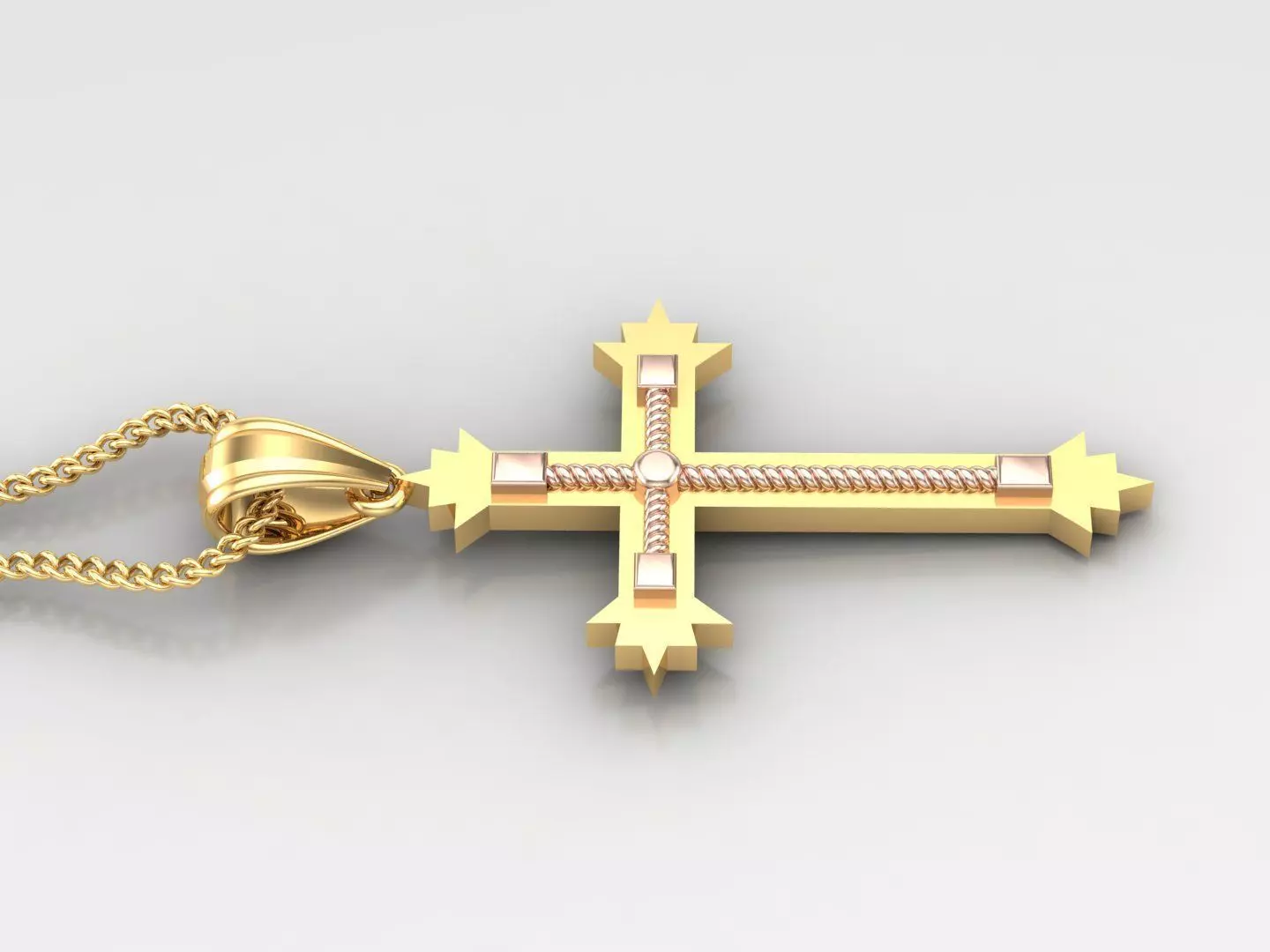 Cross Light Gold 4CP070 3DM STL 3D print model