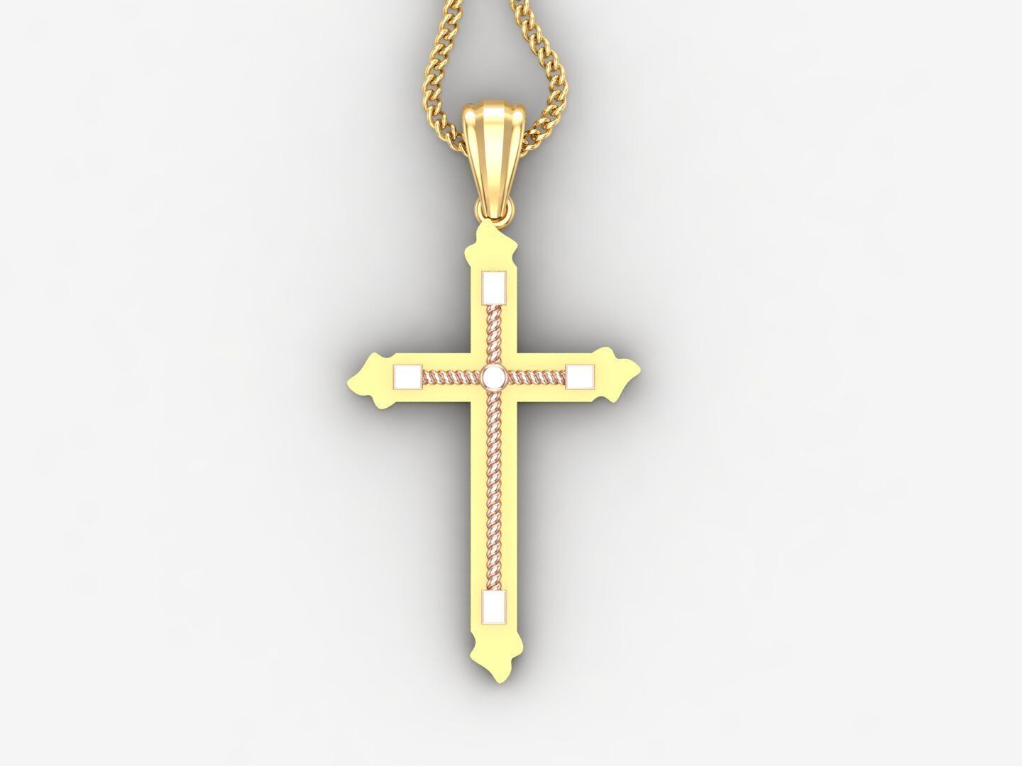 Cross Light Gold 4CP067 3DM STL 3D print model_4