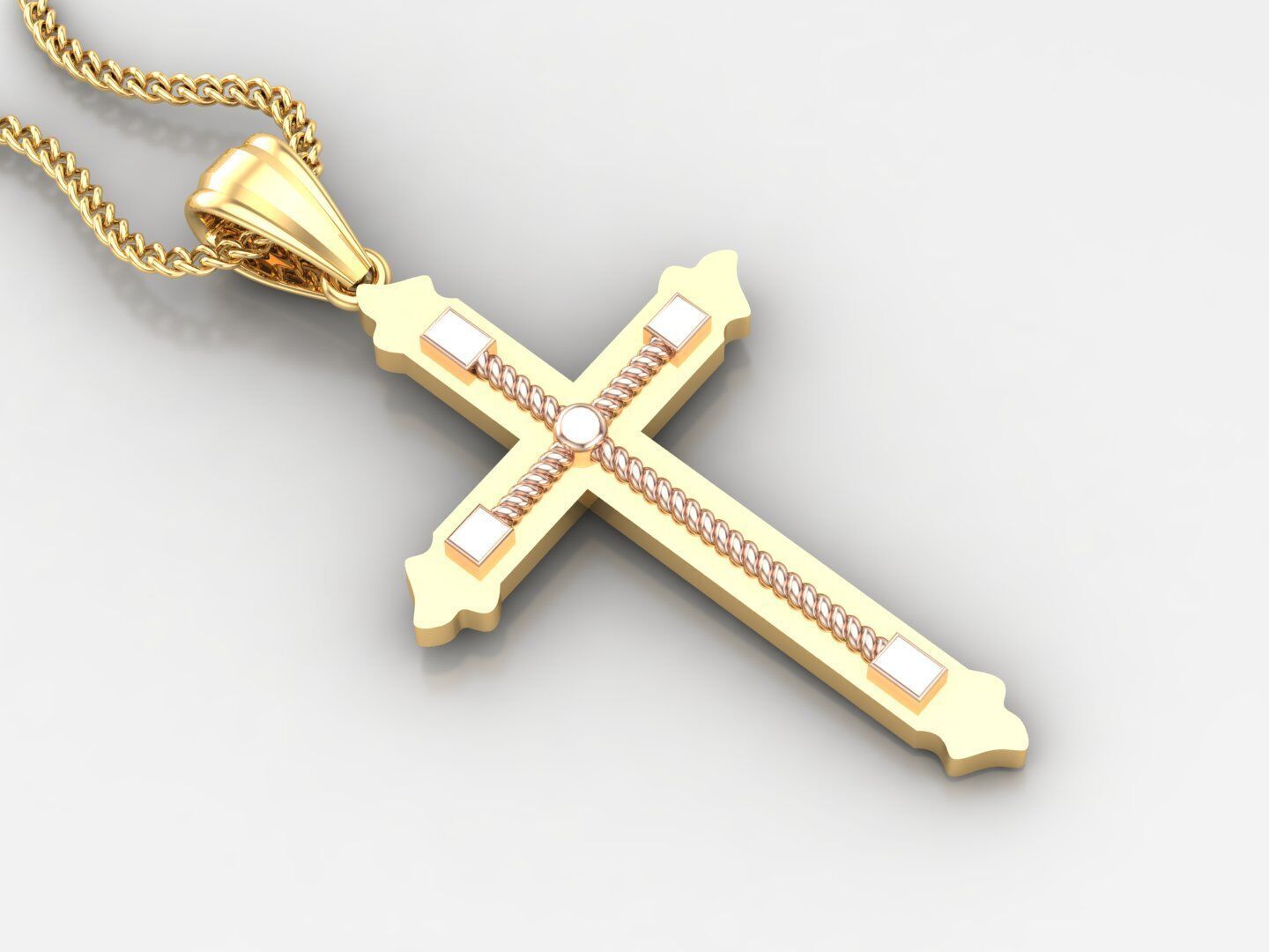 Cross Light Gold 4CP067 3DM STL 3D print model_2