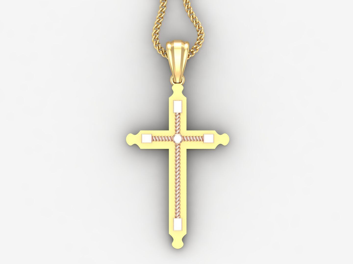 Cross Light Gold 4CP066 3DM STL 3D print model_4