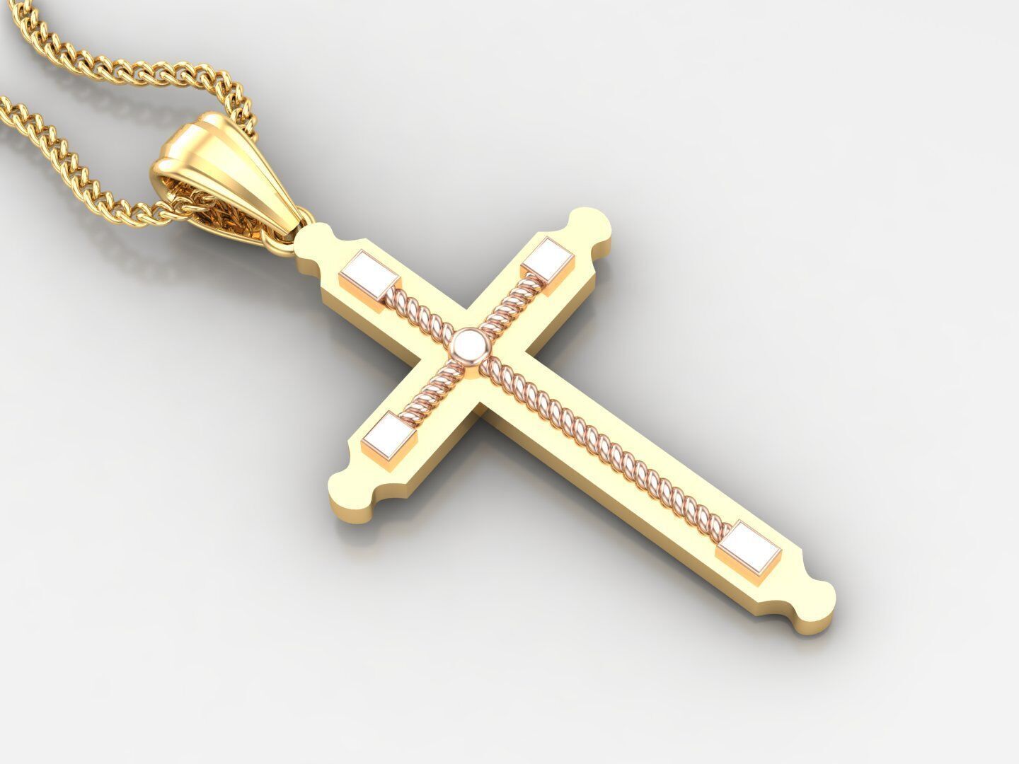 Cross Light Gold 4CP066 3DM STL 3D print model_2