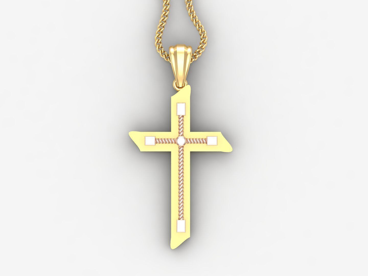 Cross Light Gold 4CP063 3DM STL 3D print model_4