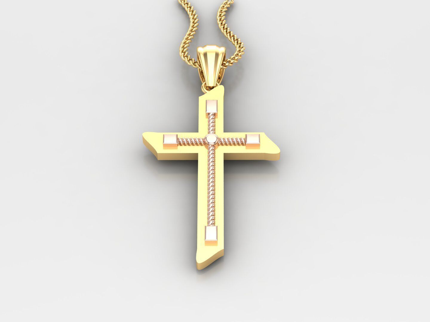 Cross Light Gold 4CP063 3DM STL 3D print model_3