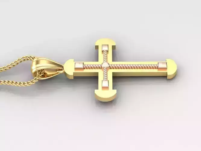 Cross Light Gold 4CP062 3DM STL