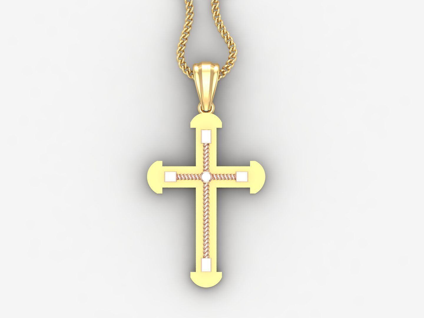 Cross Light Gold 4CP062 3DM STL 3D print model_4